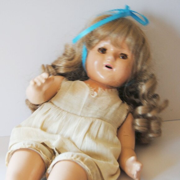 1930's Composition Nancy doll? 17" Open/close eyes with teeth - Picture 6 of 11